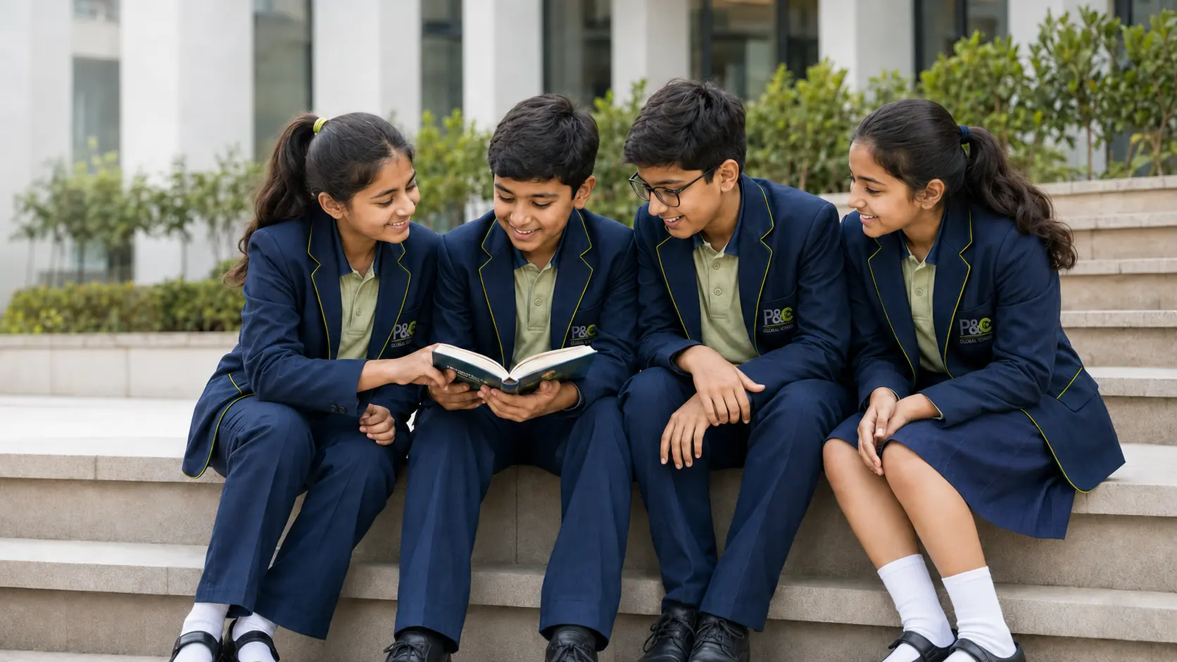 image representing student collaboration at the school